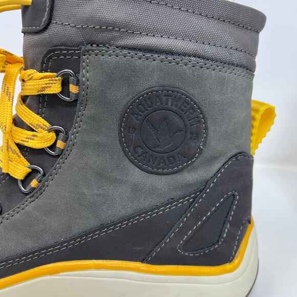 Santana Canada Torino Womens Size 6M Gray Yellow Warm Winter Boots - Picture 12 of 12